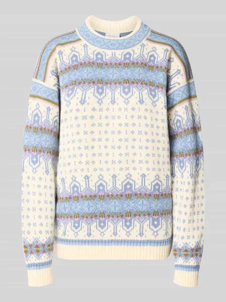 Sweter z dzianiny we wzór na całej powierzchni model ALBERTVILLE' Dale Of Norway biały