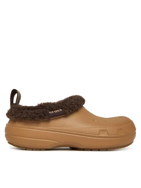 Klapki Crocs brązowe