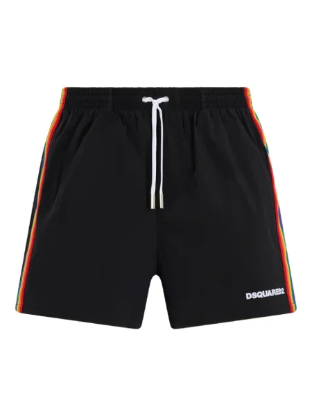 Slip de baie Dsquared2 cu dungi negru