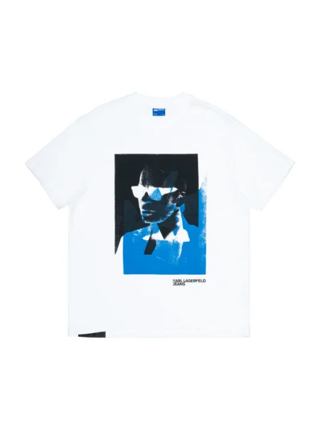 Тениска Karl Lagerfeld Jeans с принт бяло