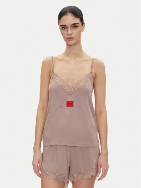 HUGO Сорочка-піжама Red Label Lace_Cami Коричневий червона