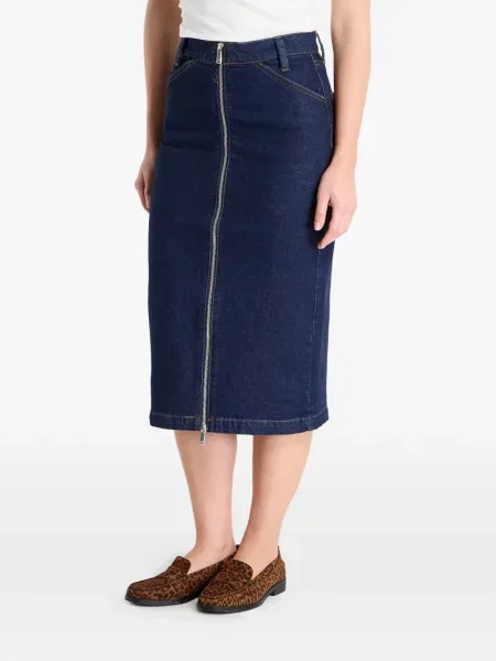 Fustă din denim Calvin Klein până la genunchi albastru