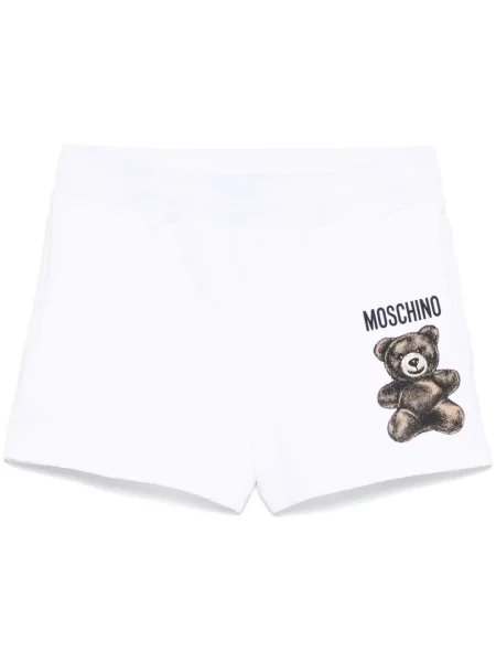 Pantaloni scurți Moschino teddy alb