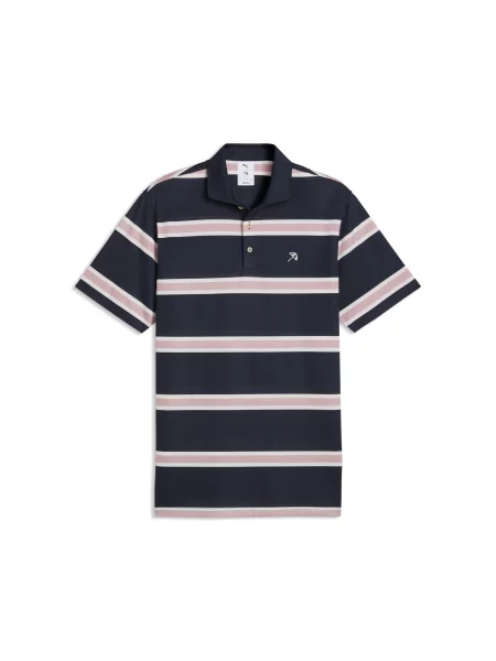 Koszulka polo golfowa PUMA x ARNOLD PALMER Pique Stripe Akcesoria M niebieski