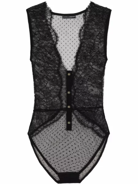 Body Dolce & Gabbana din dantelă negru