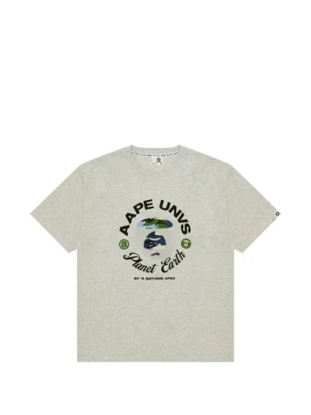 Tricou Aape By A Bathing Ape cu autograf gri