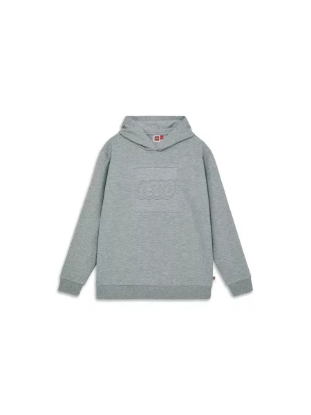Bluza z kapturem LEGO z tłoczonym logo jasnoszara szara