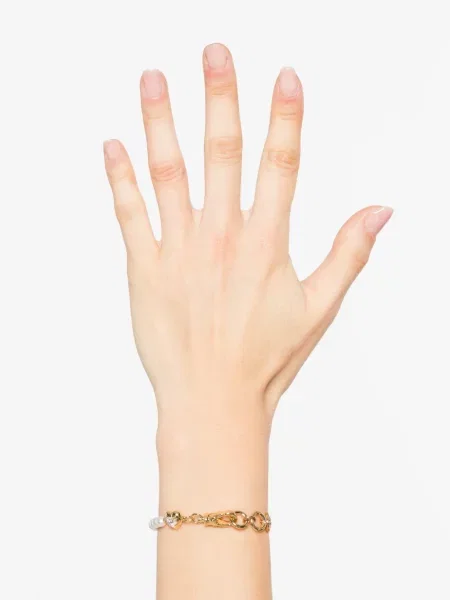 Apyranke Swarovski su širdelėmis auksinė