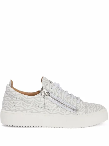Sneakerși Giuseppe Zanotti cu imagine alb