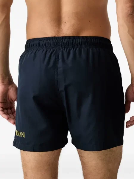 Kupaće gaće Ea7 Emporio Armani s printom s vezicama plava