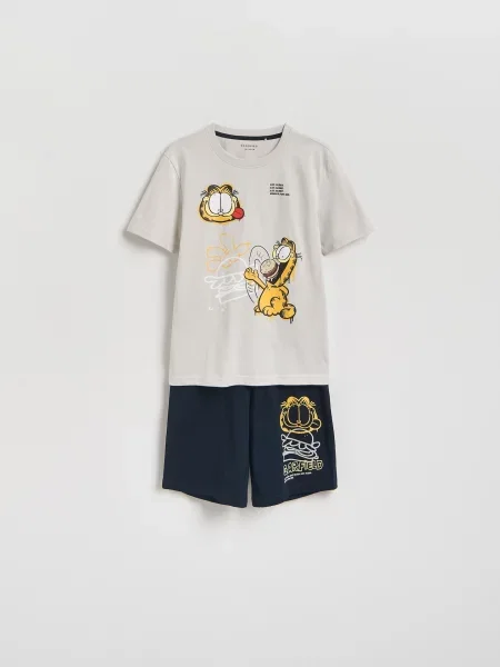 Reserved Dvoudílné pyžamo Garfield světle šedá