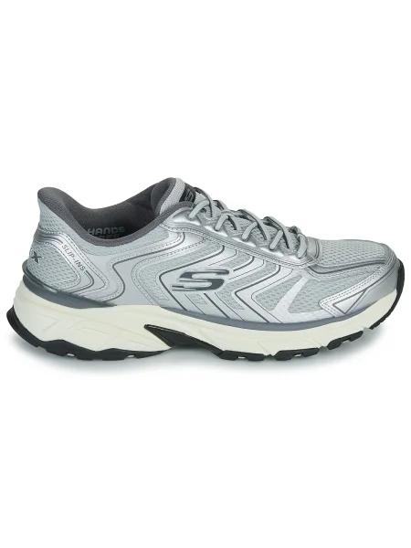Sneakerși Skechers argintiu