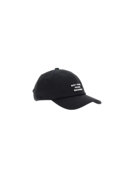Drôle de Monsieur czapka z daszkiem La Casquette Slogan z aplikacją czarny
