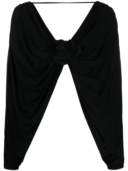 Top Giuseppe Di Morabito cu model floral cu decolteu în V negru
