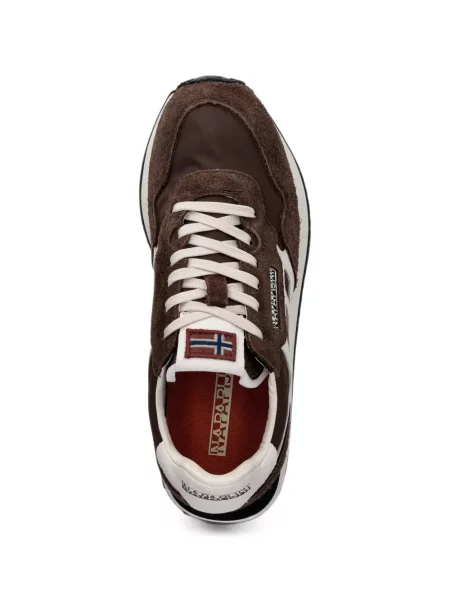 Szarvasbőr sneaker Napapijri autogrammal barna