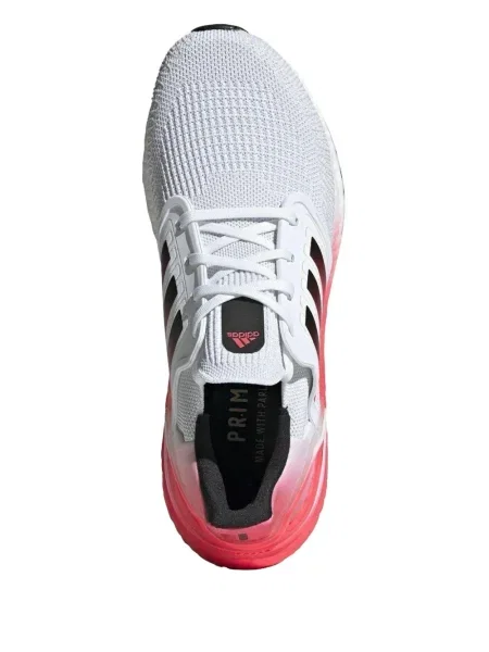 Top Adidas alergare cu decolteu în V alb