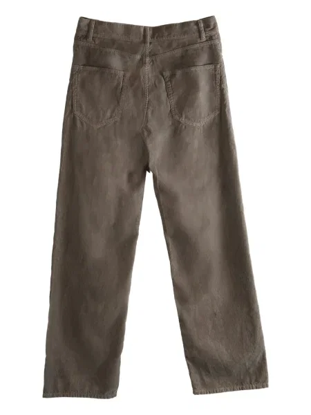 Pantaloni The Row de catifea cord maro