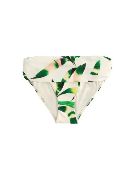 Mint Velvet Slip costum de baie verde / verde închis / rosé alb