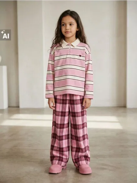 Sinsay Wide leg kostkované kalhoty vícebarevná