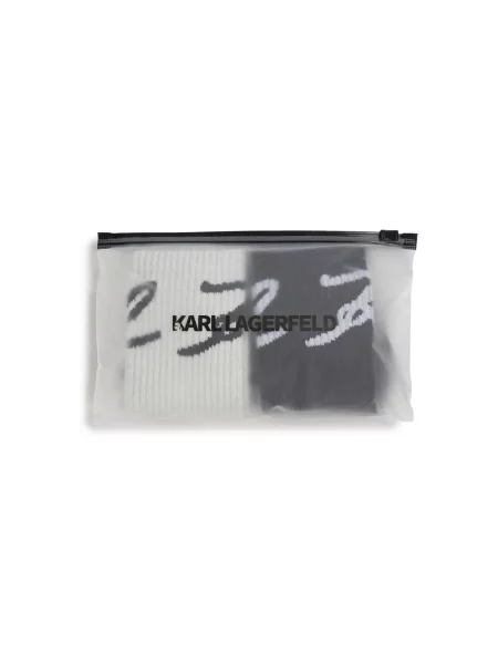 Karl Lagerfeld Ponožky / bílá černá