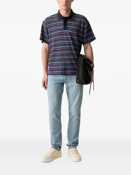 Поло тениска Rag & Bone синьо