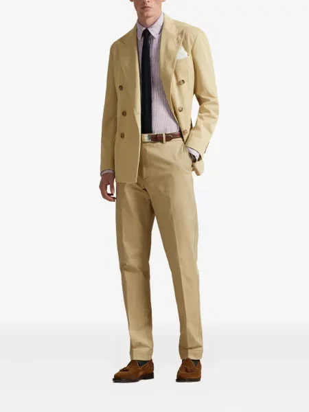 Czapka z daszkiem Polo Ralph Lauren w kratkę z twillu biznesowa niebieska