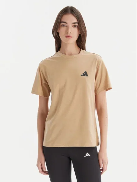 Тениска Adidas бежово