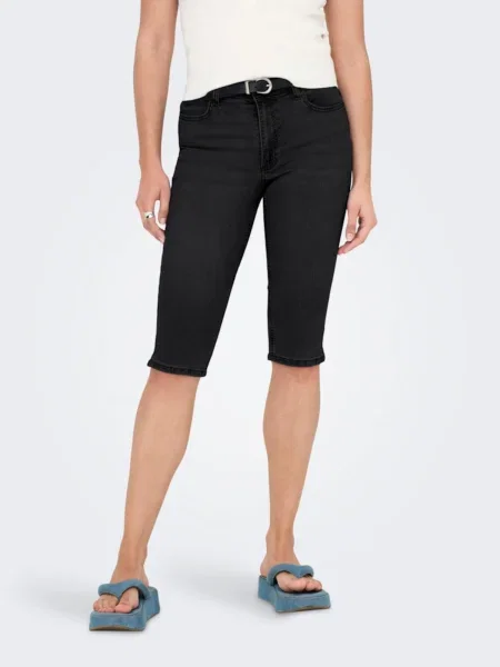 JDY Pantaloni scurți de blugi Moon Skinny Fit negru