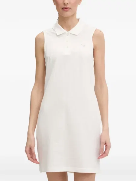 Gulerat stras rochie mini Guess alb