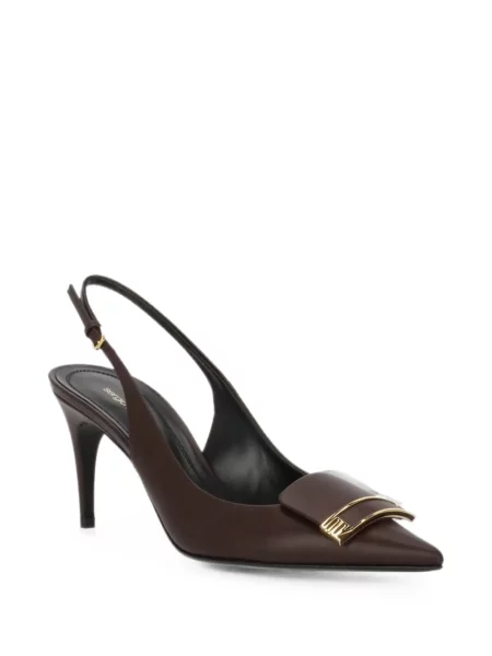 Pantofi cu toc Sergio Rossi slingback roșu