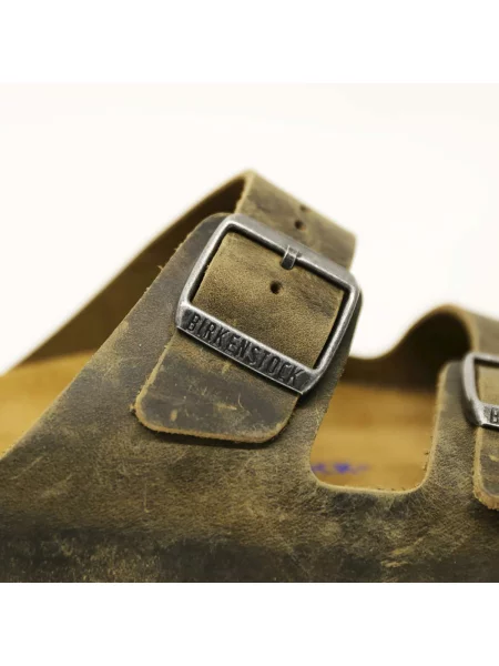 Papuci Birkenstock din piele maro