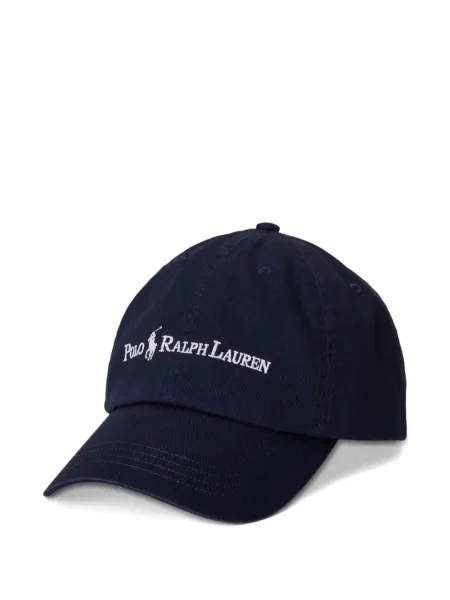 Dlouhá pruhovaná s límcem kšiltovka Polo Ralph Lauren modrá