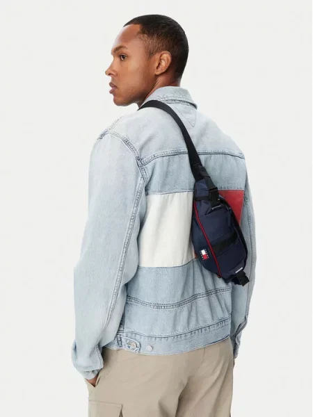 Torbica oko struka﻿ Tommy Jeans Tjm Outdoors Bumbag Tamnoplava