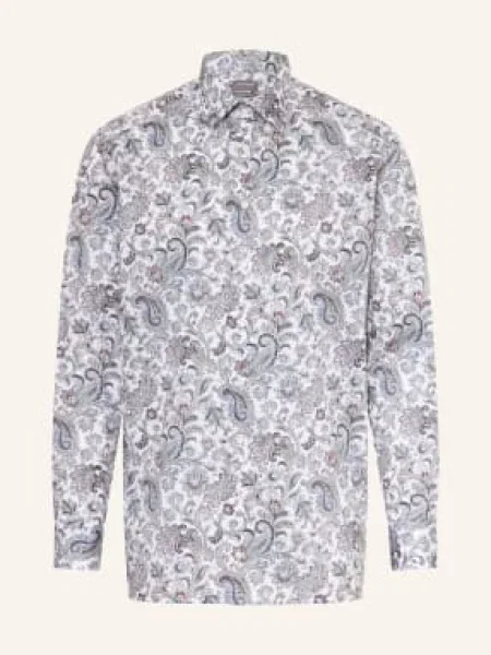 Olymp Košile Luxor Comfort Fit / tmavě červená / olivová bílá