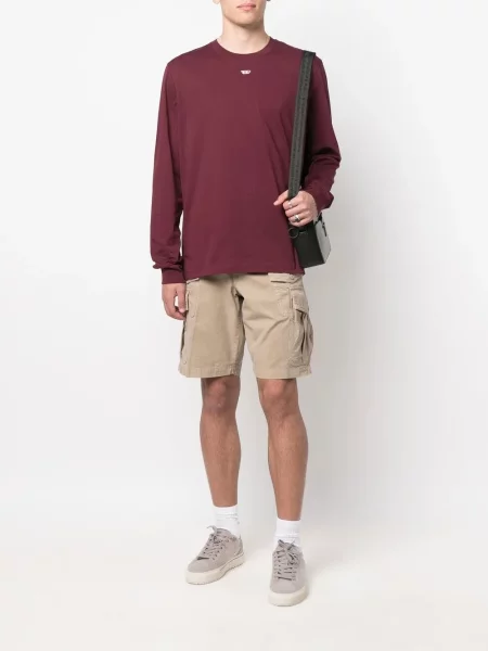 Lung tricou Diesel roșu