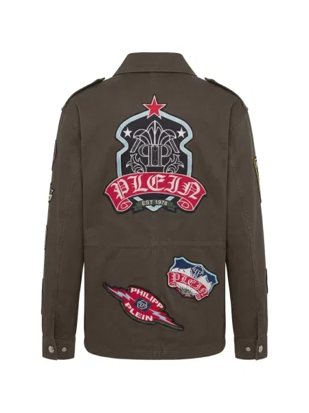 Geacă Philipp Plein cu petice verde