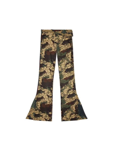 Wielobarwność spodnie Diesel dzwony zielone