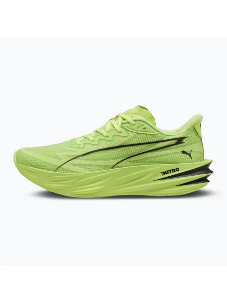 Încălțăminte de alergare pentru bărbați Puma Deviate Pure Nitro sunny lime/puma black negru