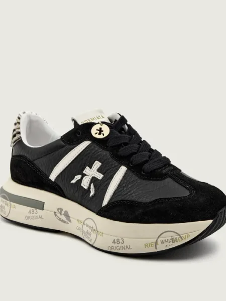 Sneakerși Premiata din piele negru