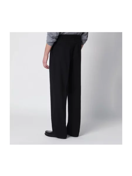 Spodnie Pt01 wełniane eleganckie czarne