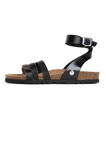Bayton Sandale Capucine maro argintiu negru