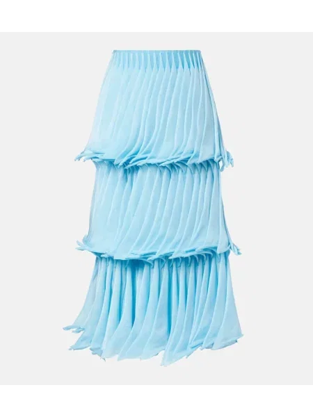 Fusta plisata Alaïa plisată albastru