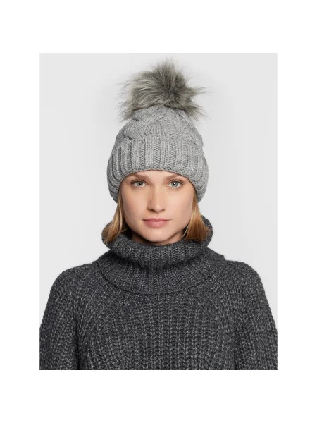 Шапка зимова 4F cold light grey melange сіра