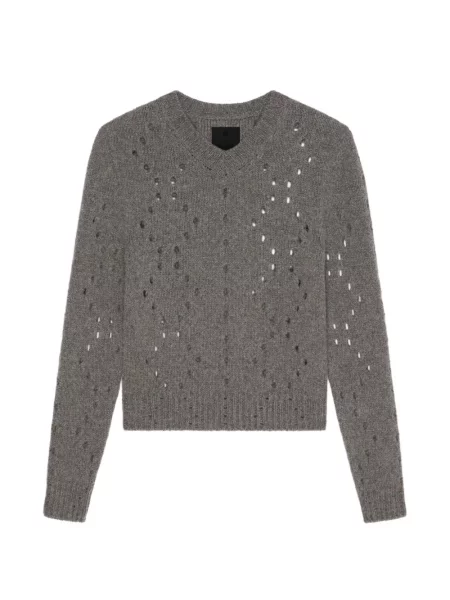 Pulover Givenchy cu decolteu în V gri
