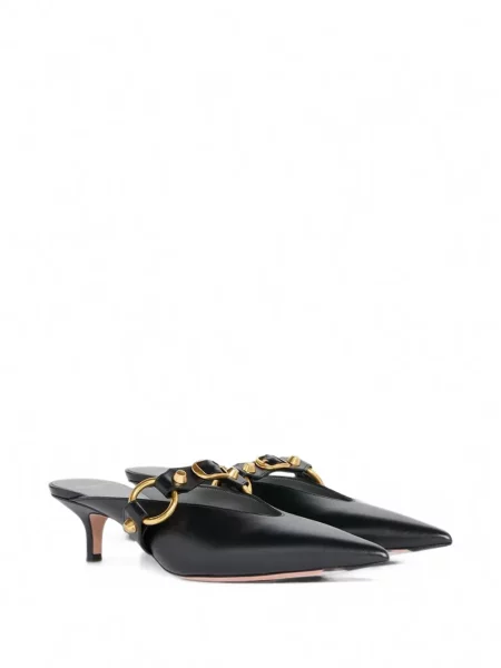 Δερμάτινα mules Balenciaga με καρφιά μαύρο
