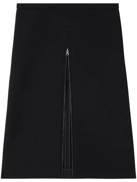 Spódnica midi Courreges z krepy do kolan czarna