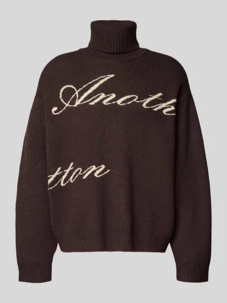 Sweter z dzianiny z golfem Another Cotton Lab