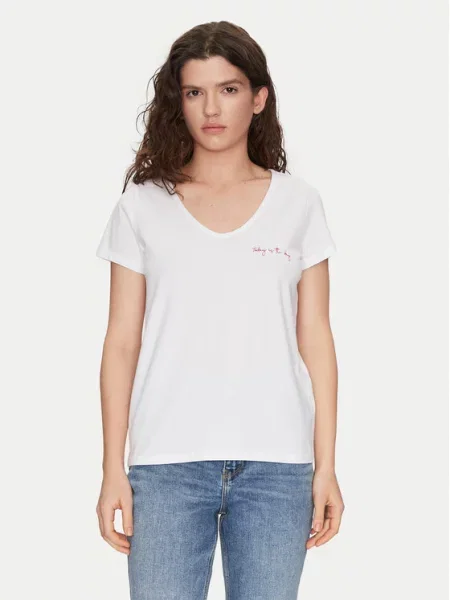 Pieces T-Shirt Silly biały
