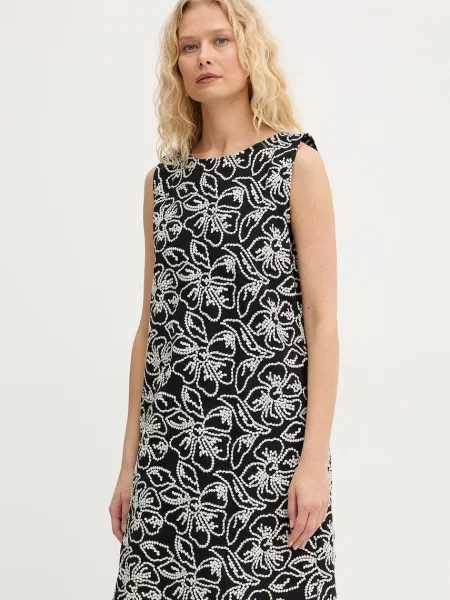 Marella sukienka z lnem Emme by Marella czarna