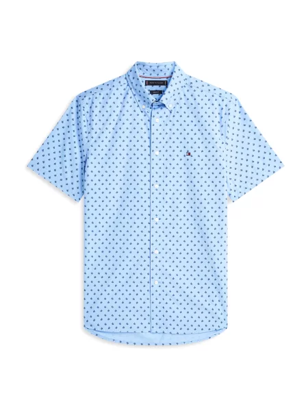 TOMMY HILFIGER Srajca FLEX svetlo / temno modra